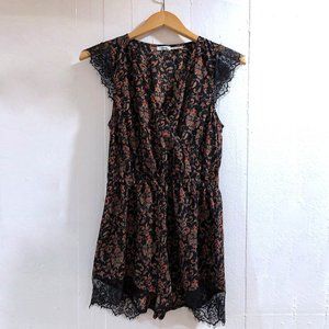 Urban Outfitters Black  Floral Romper
